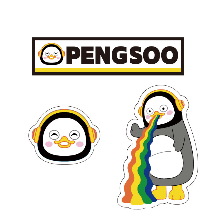 PENGSOO SM ワッペン付きTシャツ 白 Mサイズ (ステッカー付)