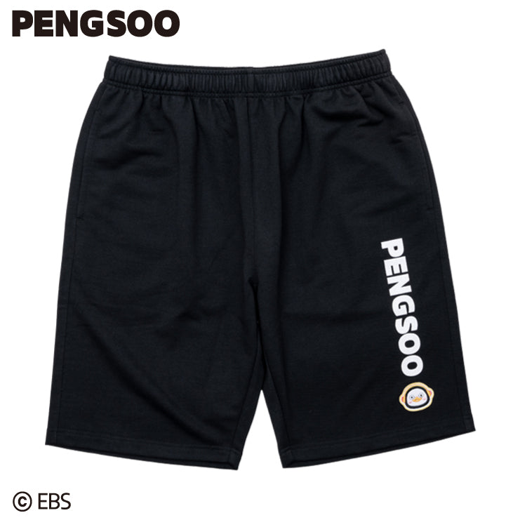 PENGSOO SM ワッペン付きハーフパンツ 黒 LLサイズ