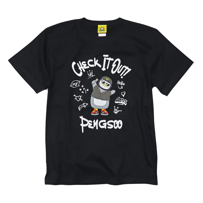 PENGSOO Tシャツ-C 黒 Lサイズ
