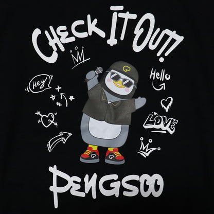 PENGSOO Tシャツ-C 黒 Lサイズ