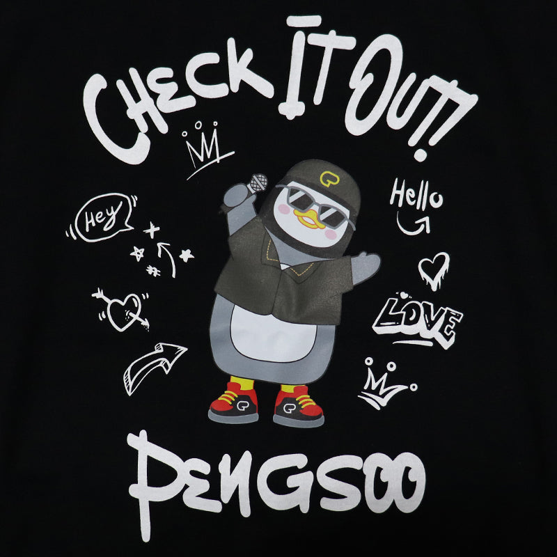 PENGSOO Tシャツ-C 黒 Mサイズ